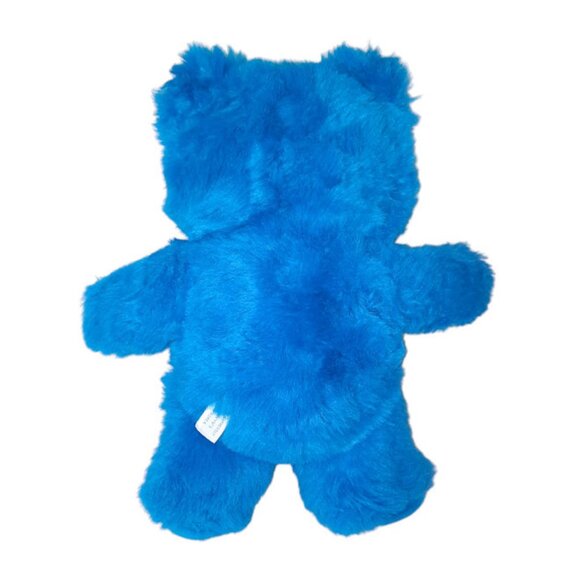 Vintage Mervyn's Blue Bear With Knit Hearts Sweater Plush Stuffed Toy 15" - Picture 6 of 8